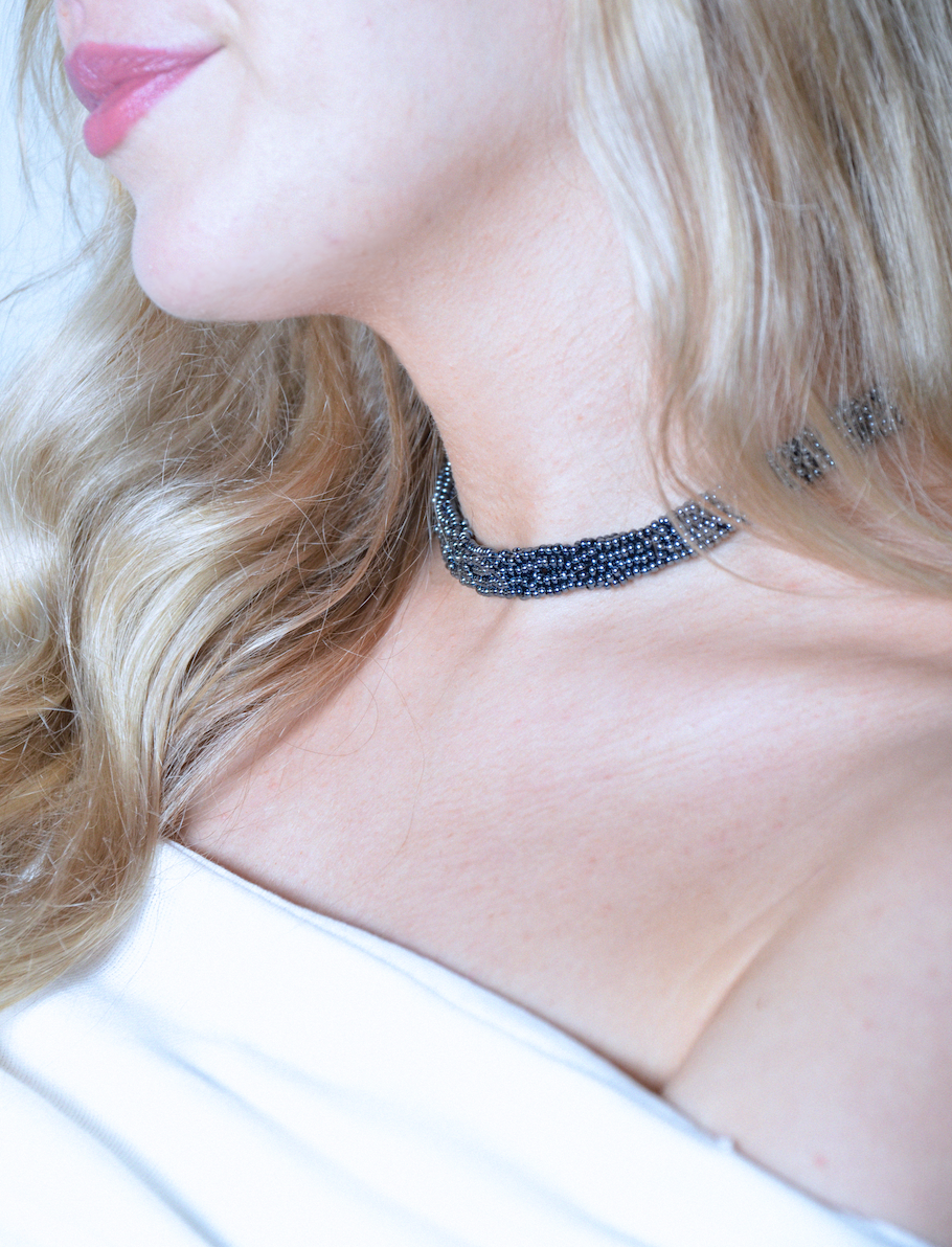 Choker Caviale in vetro