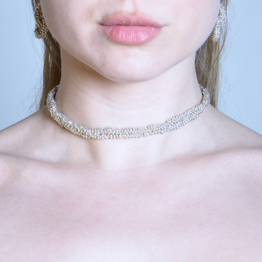 Caviale Choker in Silver